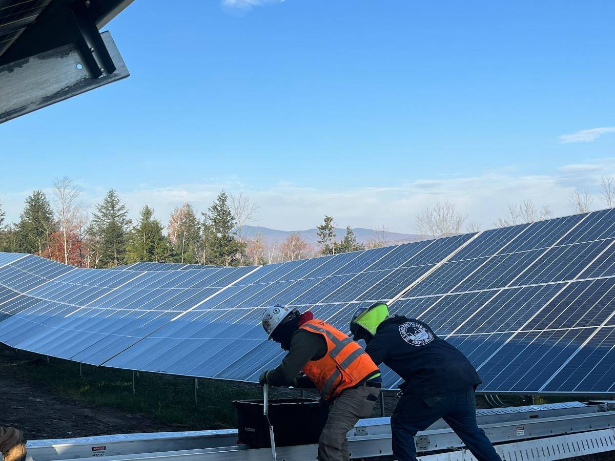 Men Working on Solar Panels